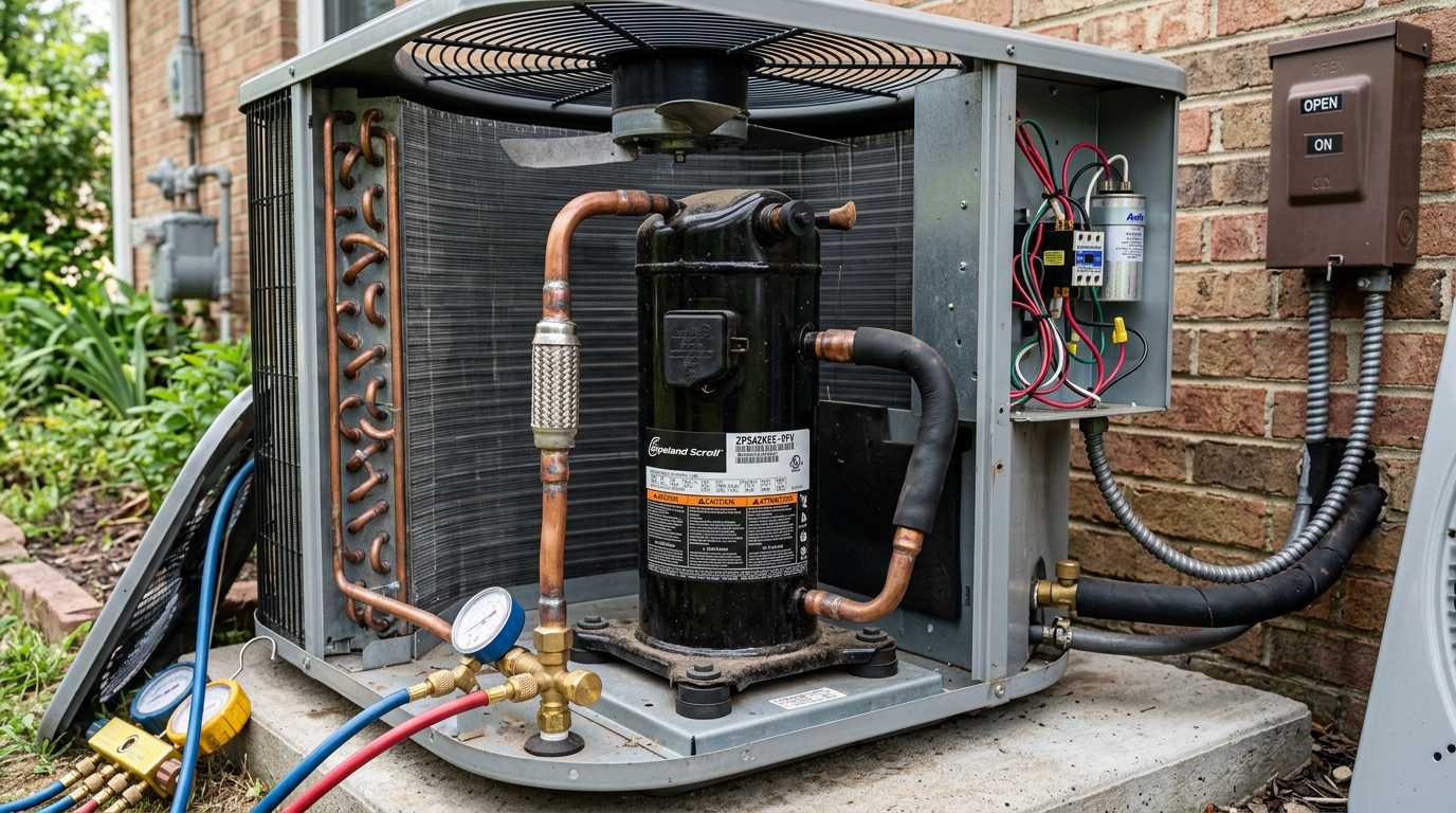 Copeland Scroll Compressor Diagnostics: Acid Burnout, Overheating & Hard Starts