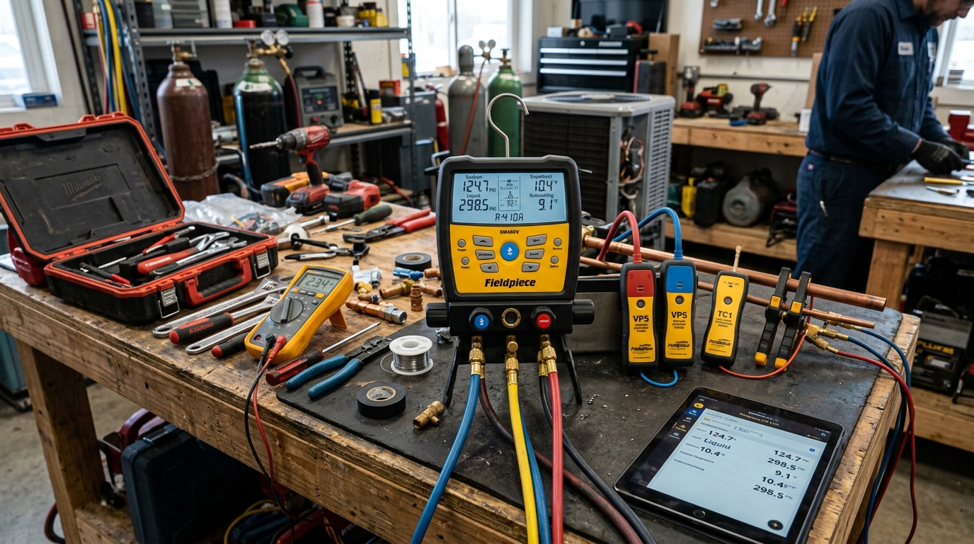 Navac vs. Fieldpiece: Digital Manifold Gauges & Smart Vacuum Technology