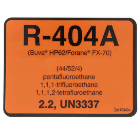 DiversiTech Refrigerant Label R4 4404
