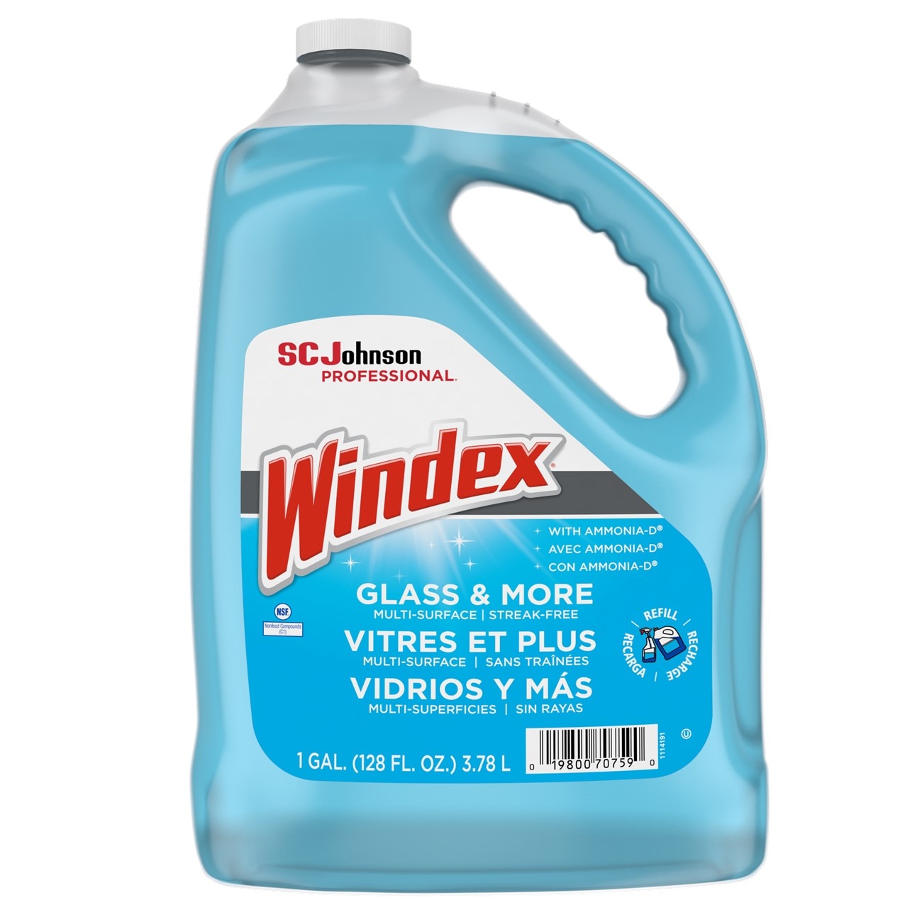Windex SCJ696503 Glass Cleaner 1 gal Blue Bottle Floral