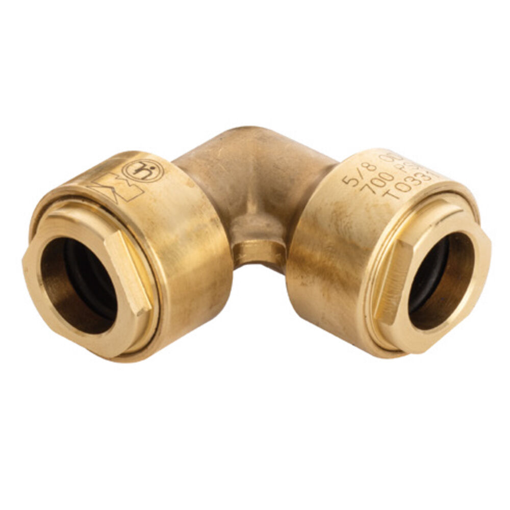 Mueller Refrigerant Line Fitting 5/8 AC Push Long Radius 90 Elbow