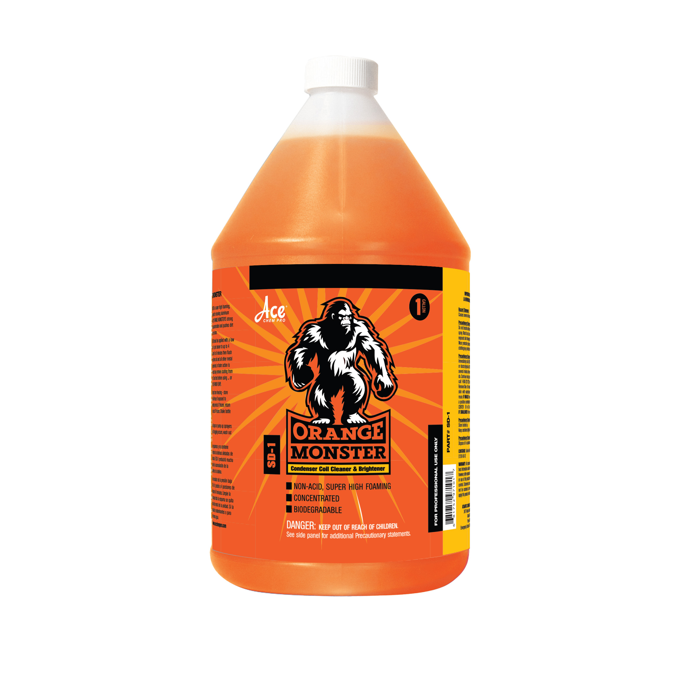 ACE SD-2.5 Orange Monster 2.5GAL Cleaner for HVAC/R Systems Professional Grade