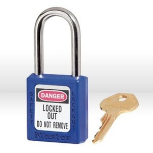 Master Lock MLS410BLU Safety Lockout Padlock With permanent write-on labels
