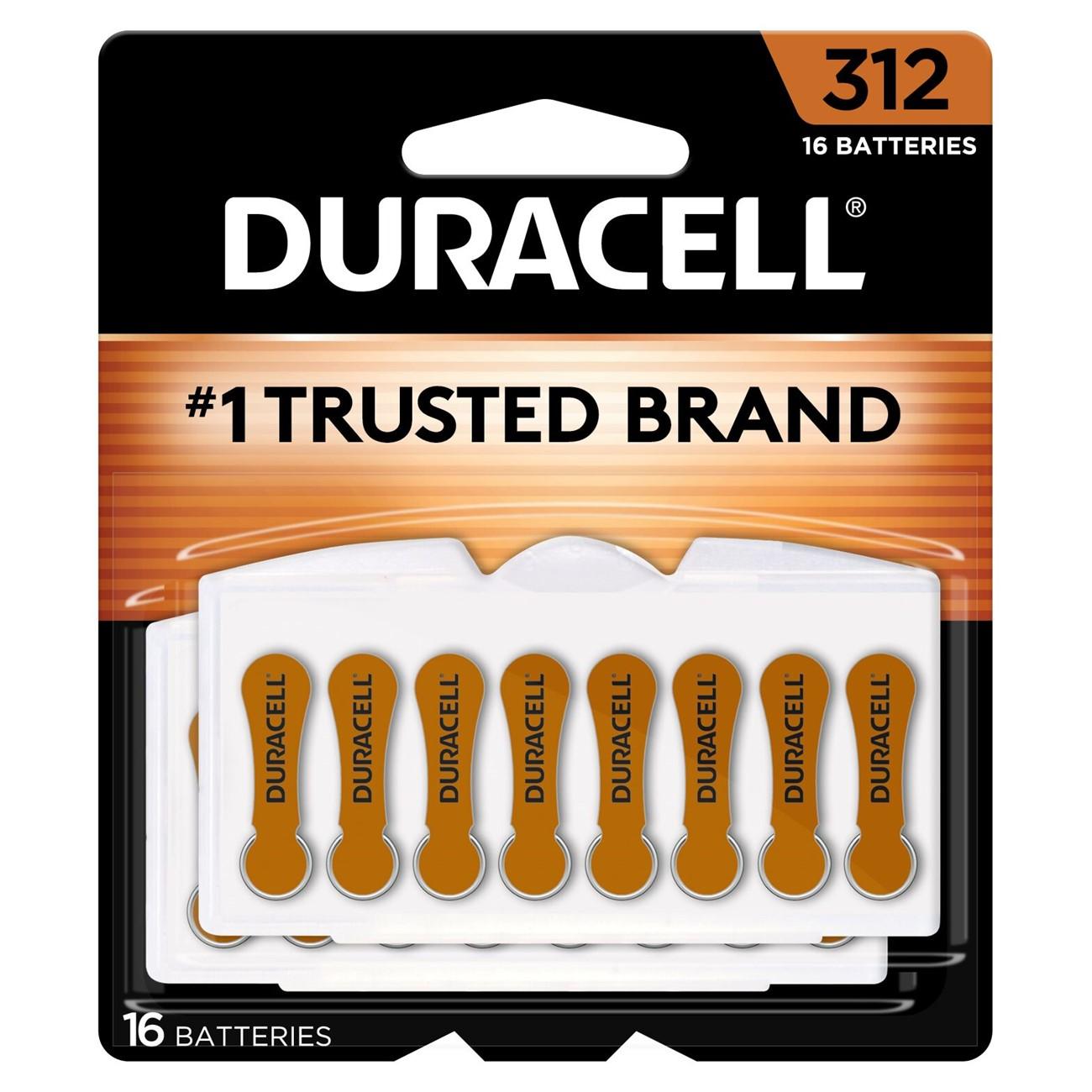 Duracell DURDA312B16ZM09 Hearing Aid Battery 1.45 V Zinc Air 312 185 mAh