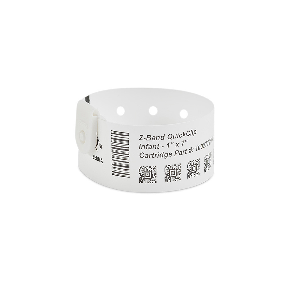 Zebra 1" x 7" Z-Band QuickClip Wristband (Case)