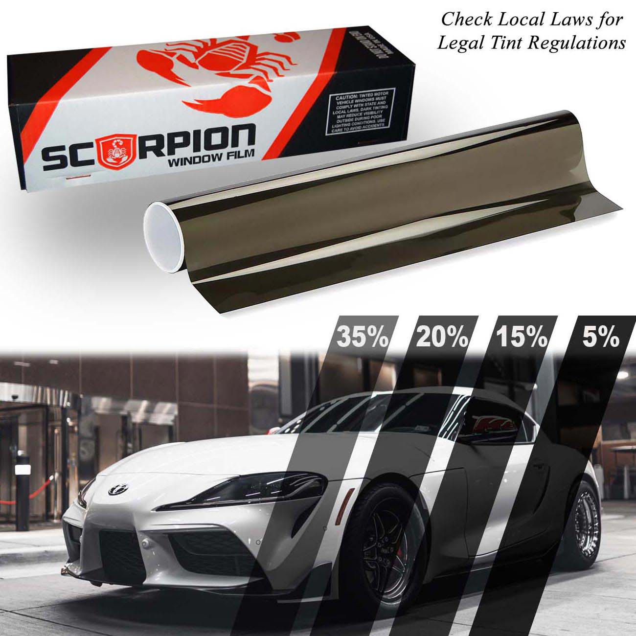 Scorpion Window Tint Carbon Plus Series 2-Ply 15% 36″ x 100′ Roll