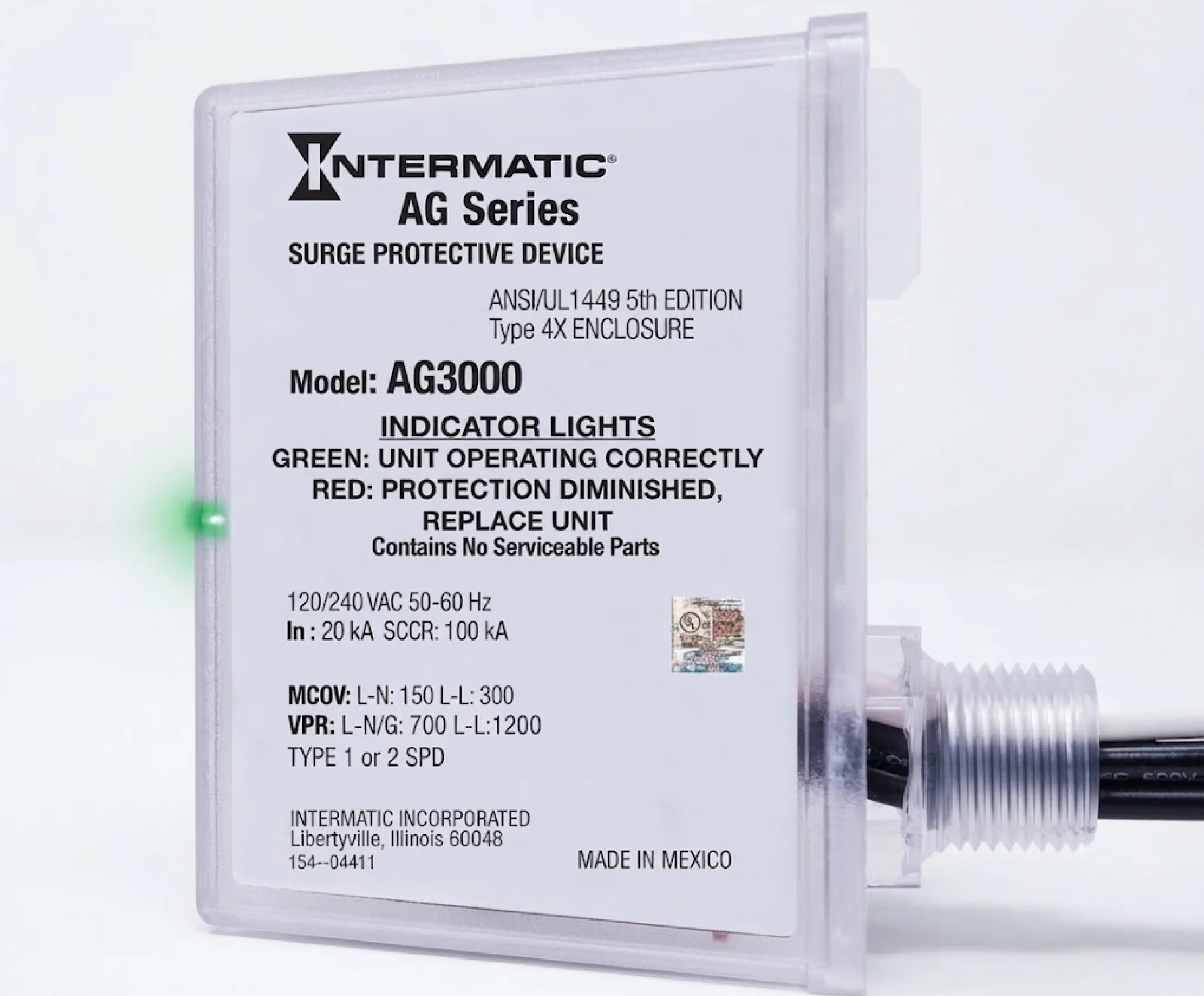 Intermatic AG3000 A/C Surge Protector for HVAC/R Systems Professional Grade