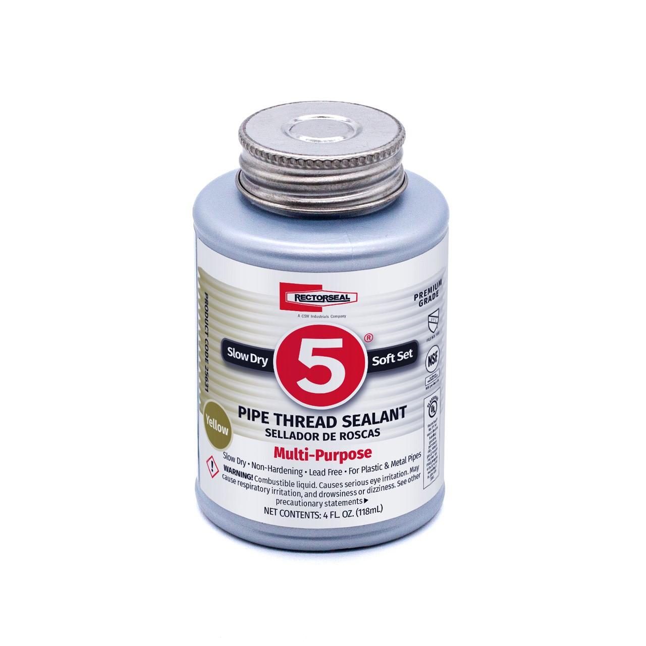 Rectorseal RRS25631 No. 5 4 Oz. Yellow Pipe Thread Sealant