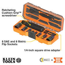 Klein 65242 FLIP-16 Knect Ratchetin Driver for HVAC/R Systems