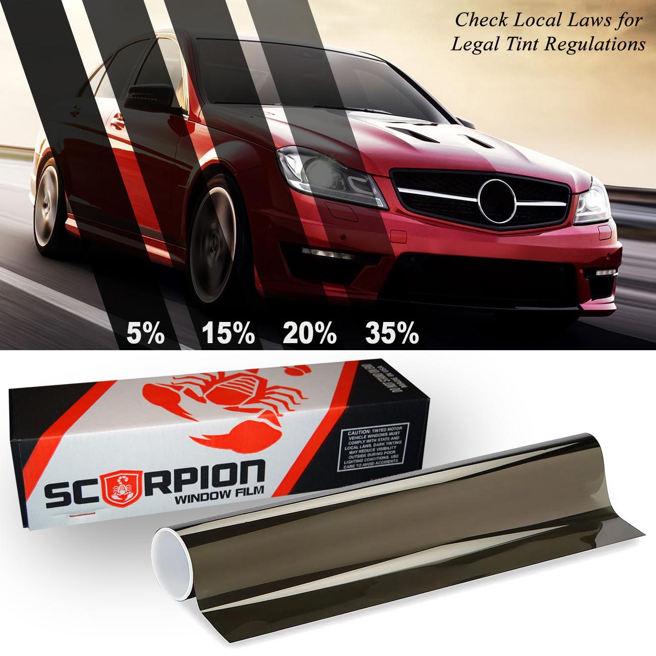 Scorpion Window Tint Carbon Series Dual-Ply 15% 36″ x 100′ roll
