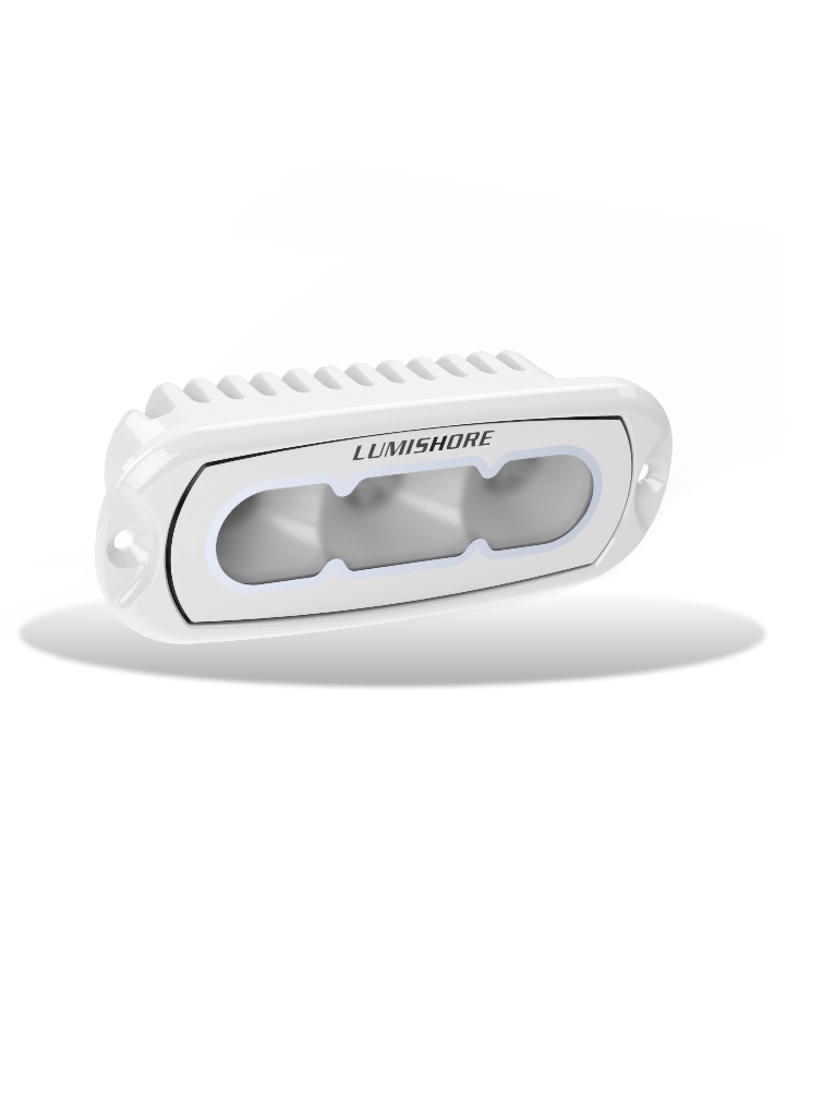 Lumishore ECLIPSE 4in Flood LED Light Flush Mount White Finish