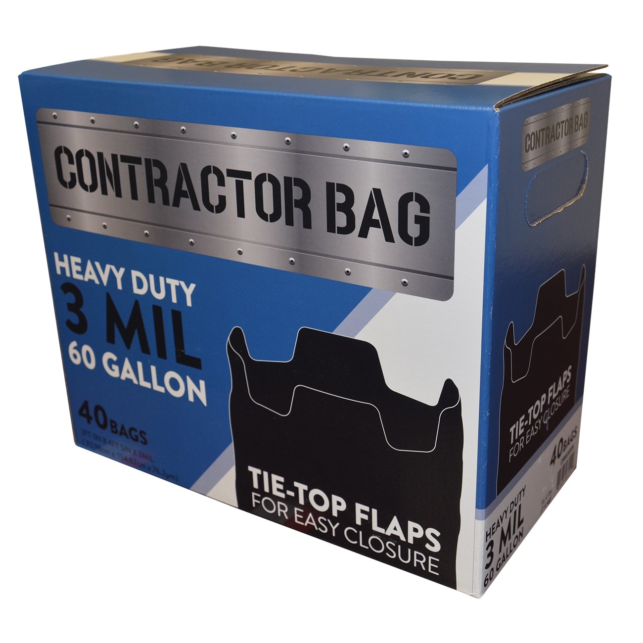 All-Pro ALPCB6030XK Contractor Clean-Up Bags 60 Gallon Black 3.0 mil LLDPE