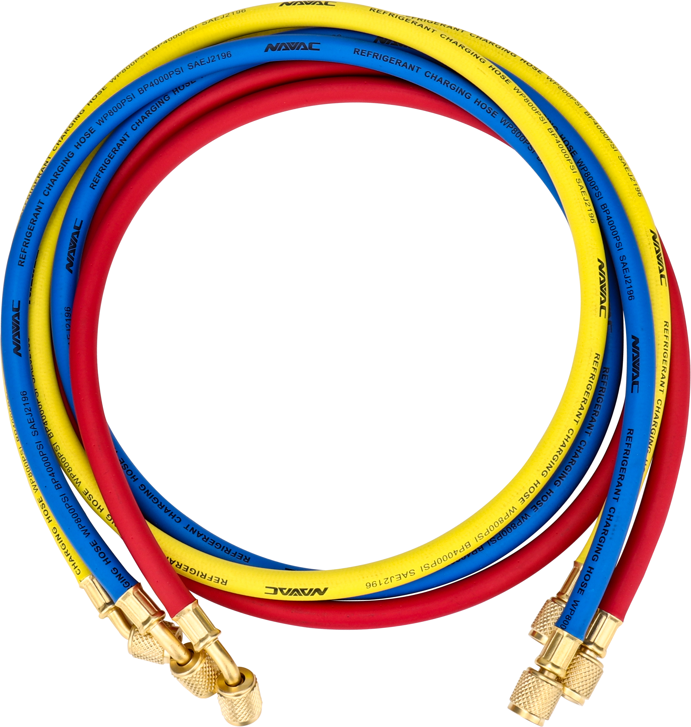 Navac NH5S Refrigerant Hose Set 5X3 (r Manifold Gauge for HVAC/R Systems