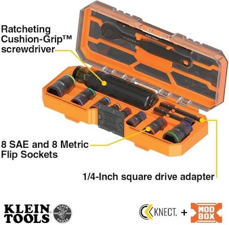 Klein 65300 Knect 1/4-Inch Drive Driver for HVAC/R Systems Professional Grade