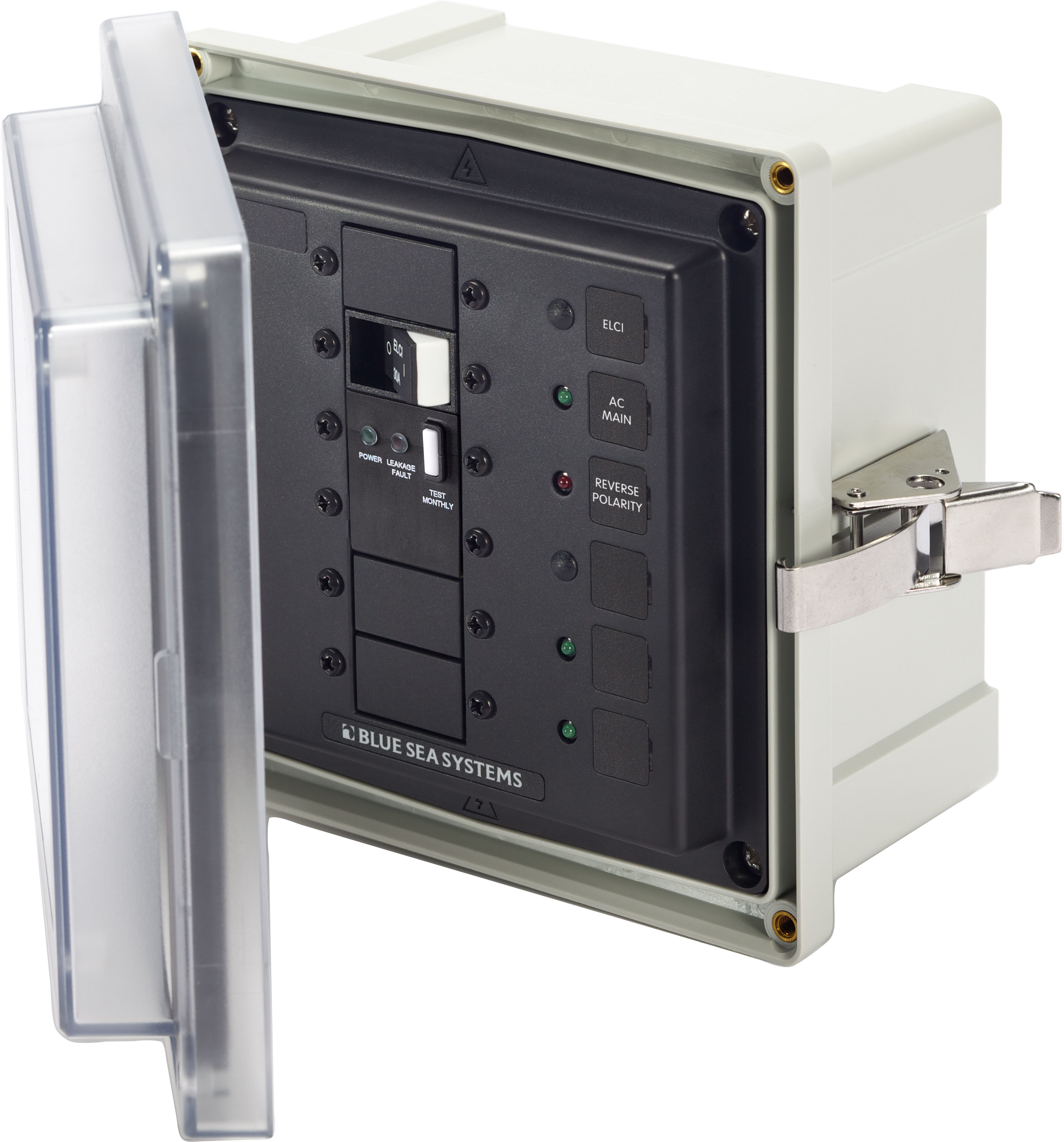 Blue Sea 3118-BSS Panel Enclosure 120v AC 50A ELCI Main Surface Mount System