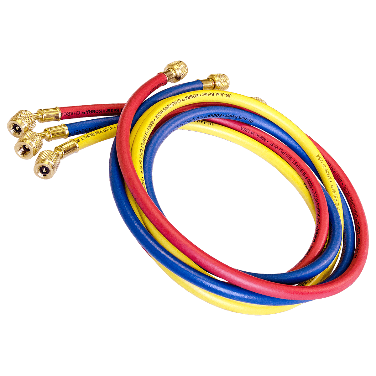 JB Industries CCLE-60 Kobra Hose Kit Manifold Gauge for HVAC/R Systems
