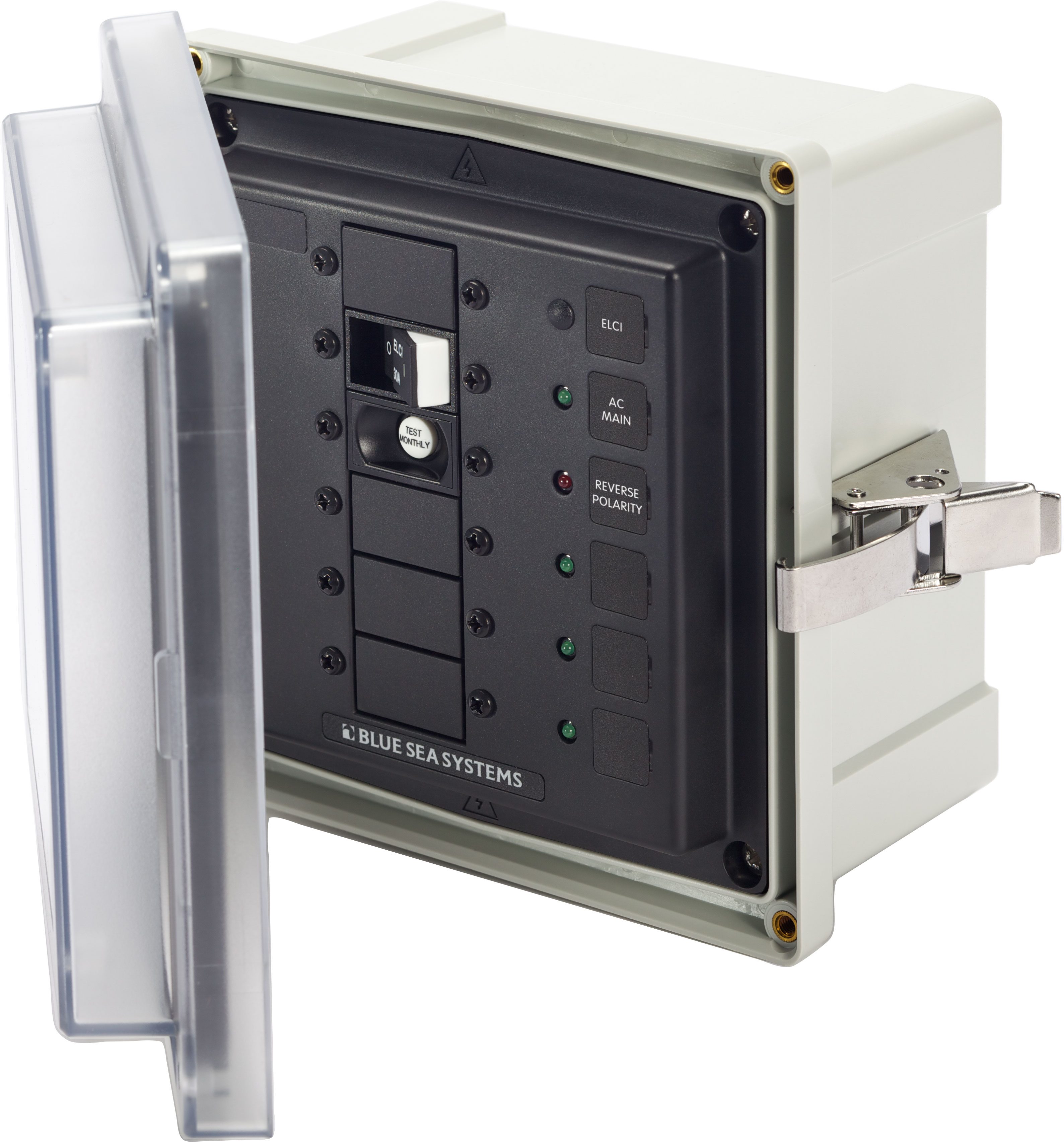 Blue Sea 3116-BSS Panel Enclosure 120v AC 30A ELCI Main Surface Mount System