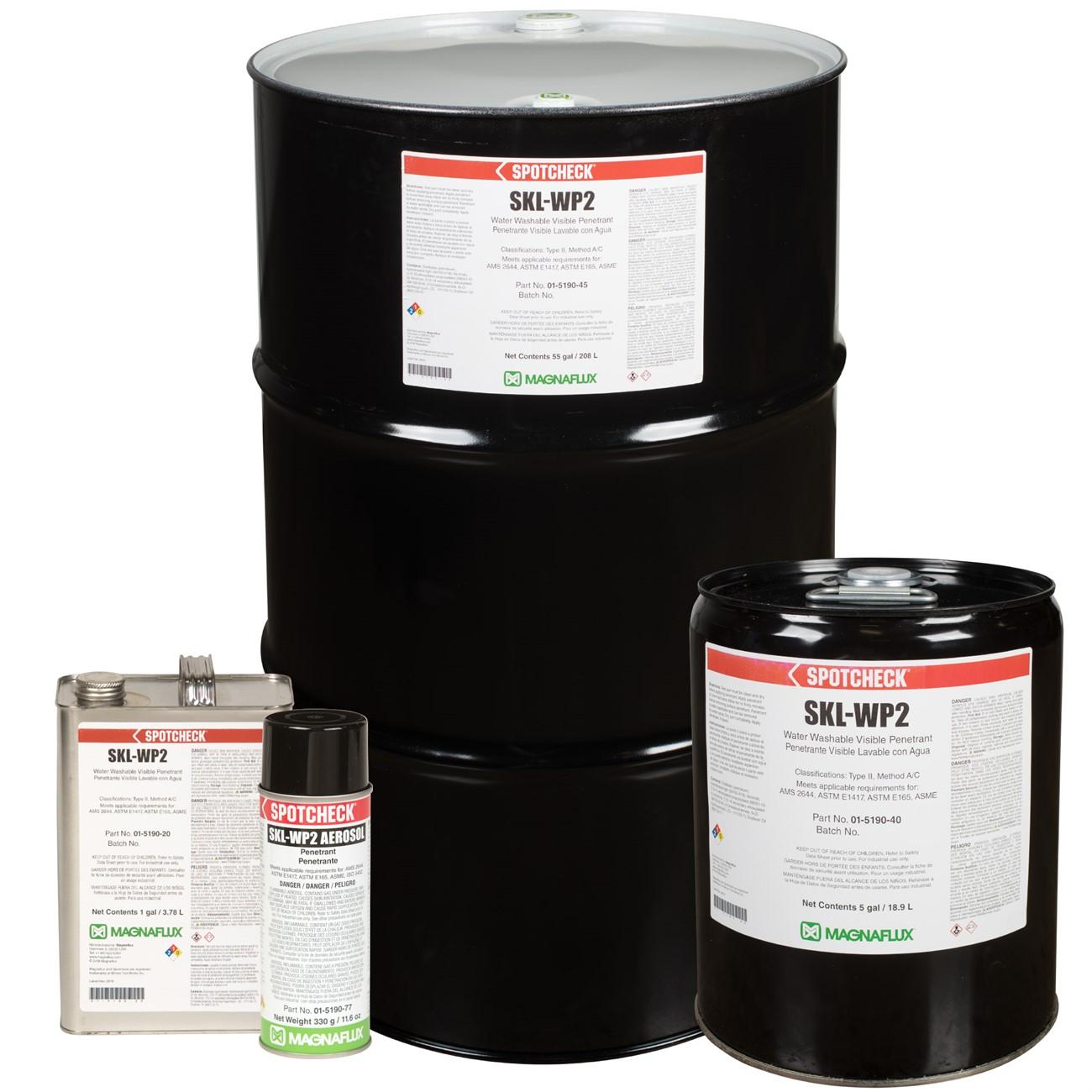 Magnaflux MGX01519040 Penetrant SKL-WP2 Water Washable Type 2 5 gal 18.9 l