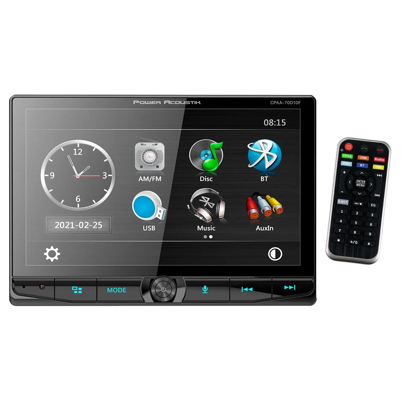 Power Acoustik 10.6" Floating Double Din DVD with Apple Car Play & Android Auto