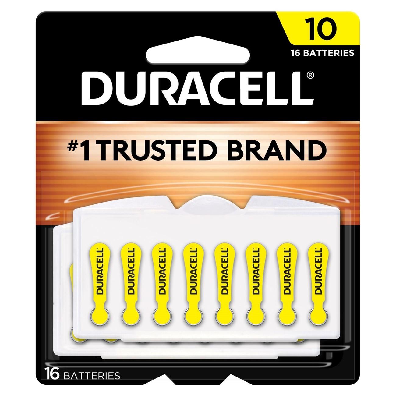 Duracell DURDA10B16ZM10 Hearing Aid Battery 1.45 V Zinc Air 10 100 mAh