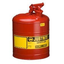 Justrite JUS7150100 Type I Steel Safety Can for flammables 5 gallon Red