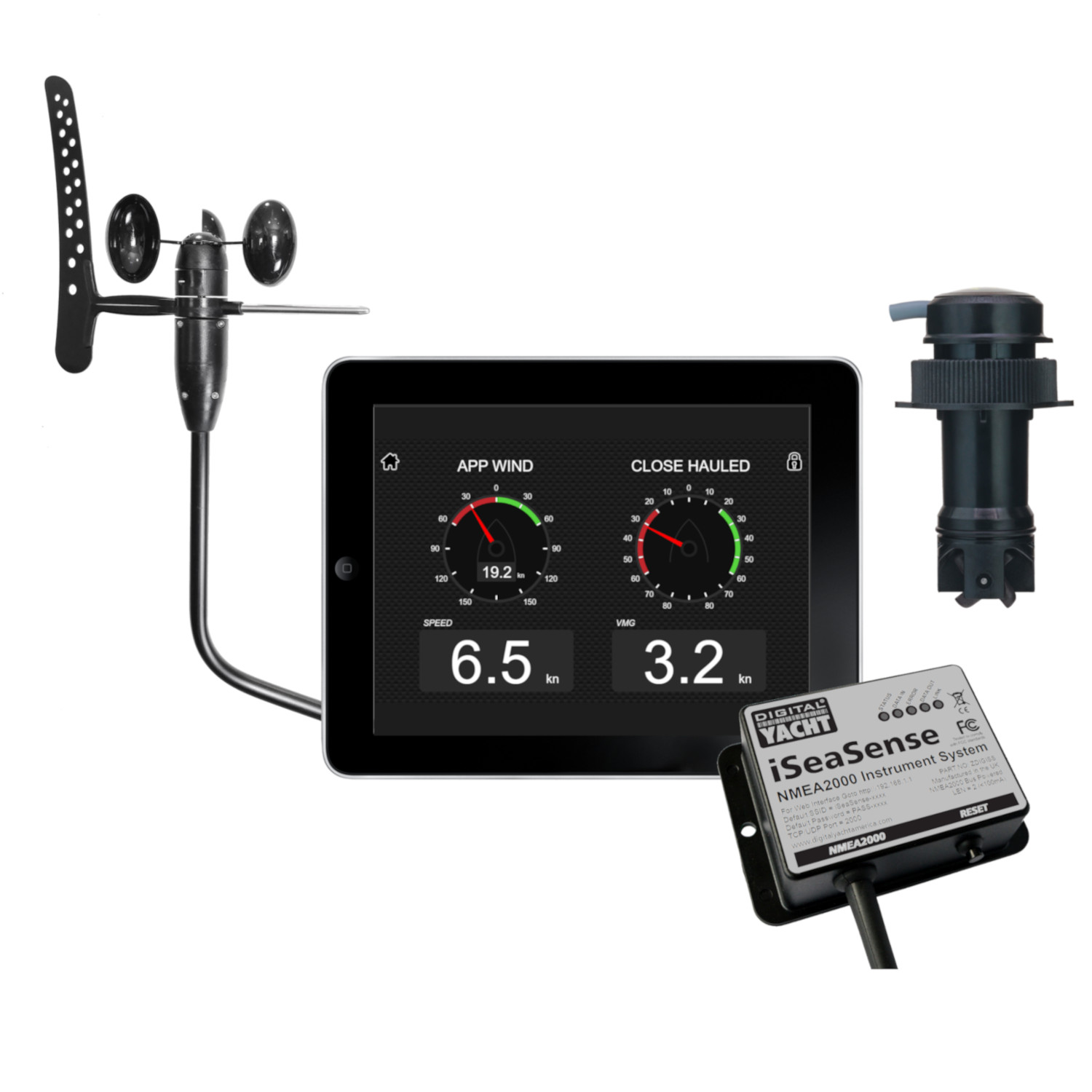 Digital Yacht ZDIGISSPK2 ISEASENSE Speed/Depth/Temp/Wind Pack