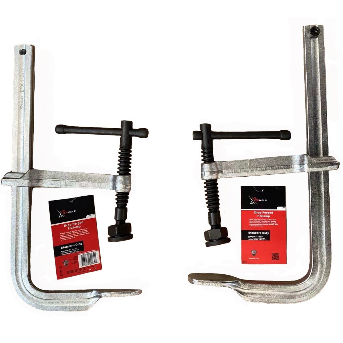 XTRweld XTRTCFF081200SD Clamp F 1200 PSI 3-Piece Swivel Pad 4.7" 8"