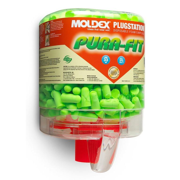 Moldex MOX6844 Earplug Dispenser Pura-Fit Uncorded One Size Foam Tapered