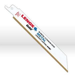 Lenox LEN21072 Reciprocating Saw Blade 6" 624G 24T 5PK Recip Blade Gold