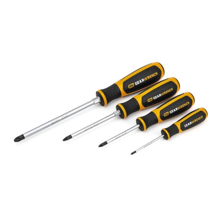 APEX GRW80061H Dual Material Screwdriver Set Pozidriv #0 #1 #2 #3 Alloy Steel