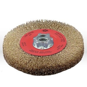JAZ JAZ78000 Usa Wire Wheel Bench Brush 4-1/2" Crimped wire wheel brush 012"