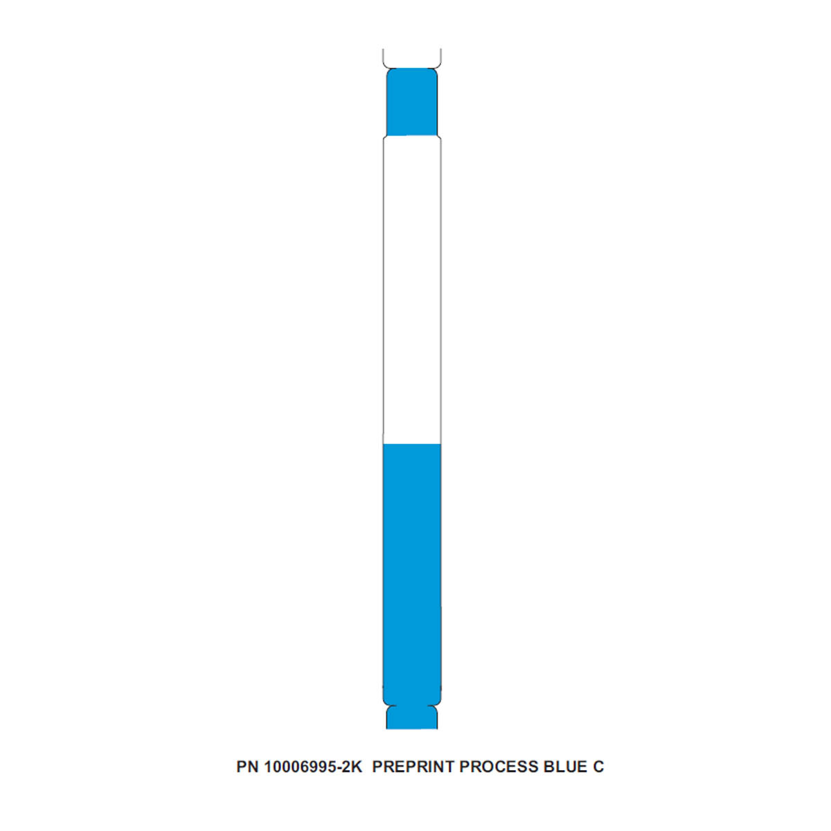 Zebra 1" x 11" Z-Band Direct Wristband (Blue) (Case)