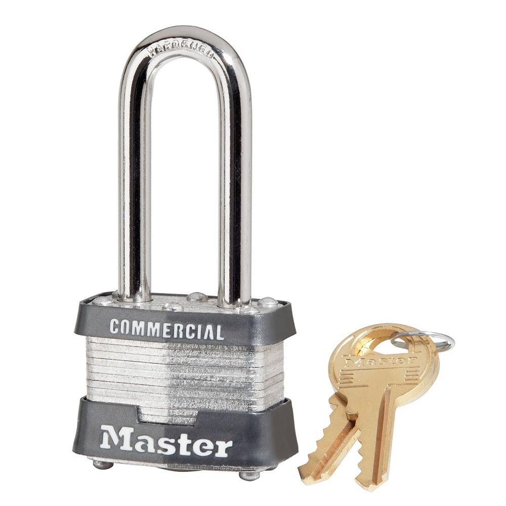 Master Lock MLS3KALH-0851 Laminated Padlock NonRekeyable 4-Pin W1 Cylinder