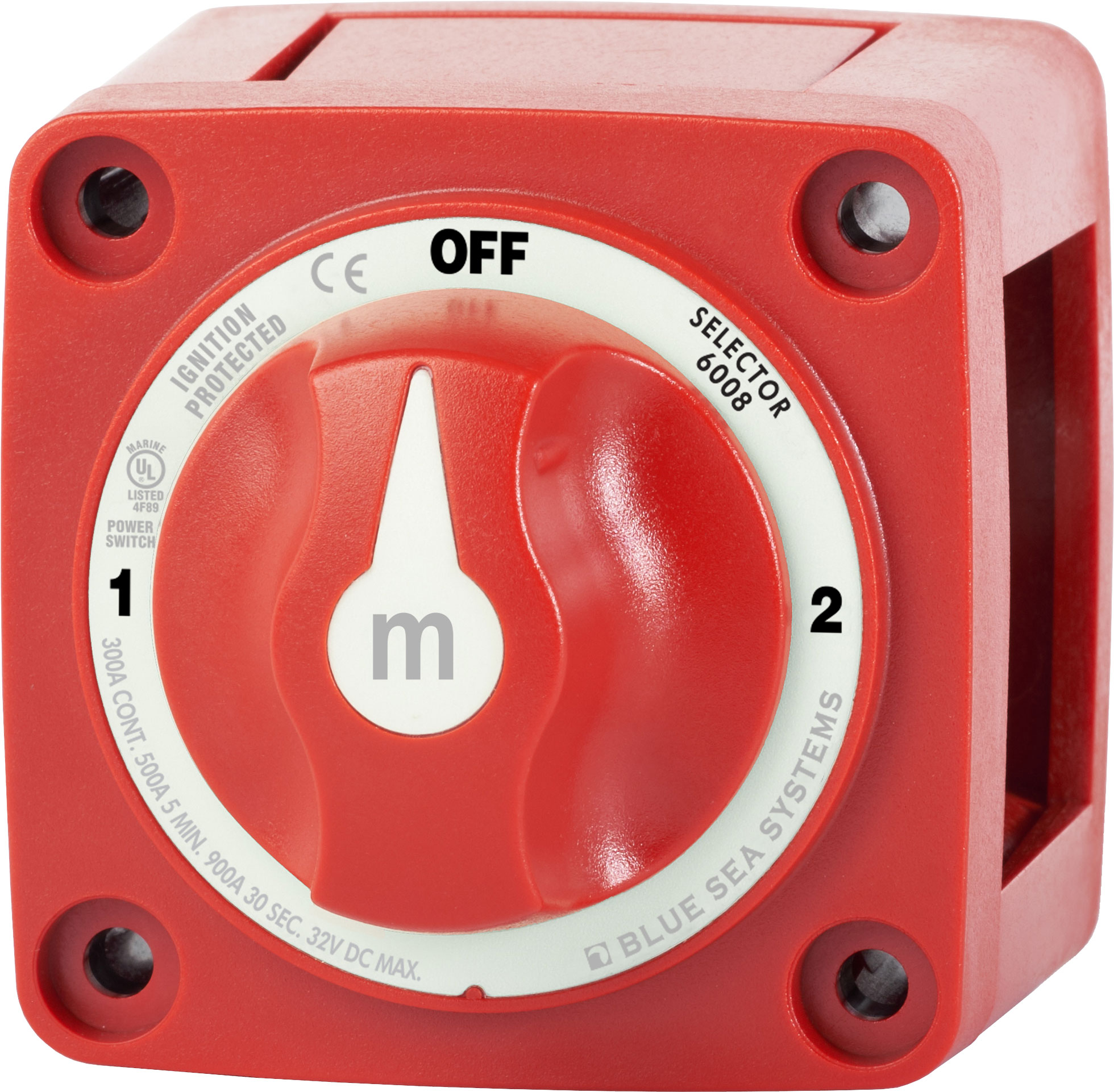 Blue Sea 6008-BSS M-Series Battery Switch On/Off/On with Knob