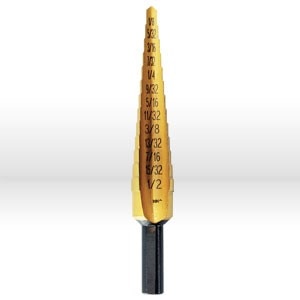 Irwin IRW15101ZR Step Drill Bit 1T 13 Hole Sizes 1/32" Increments