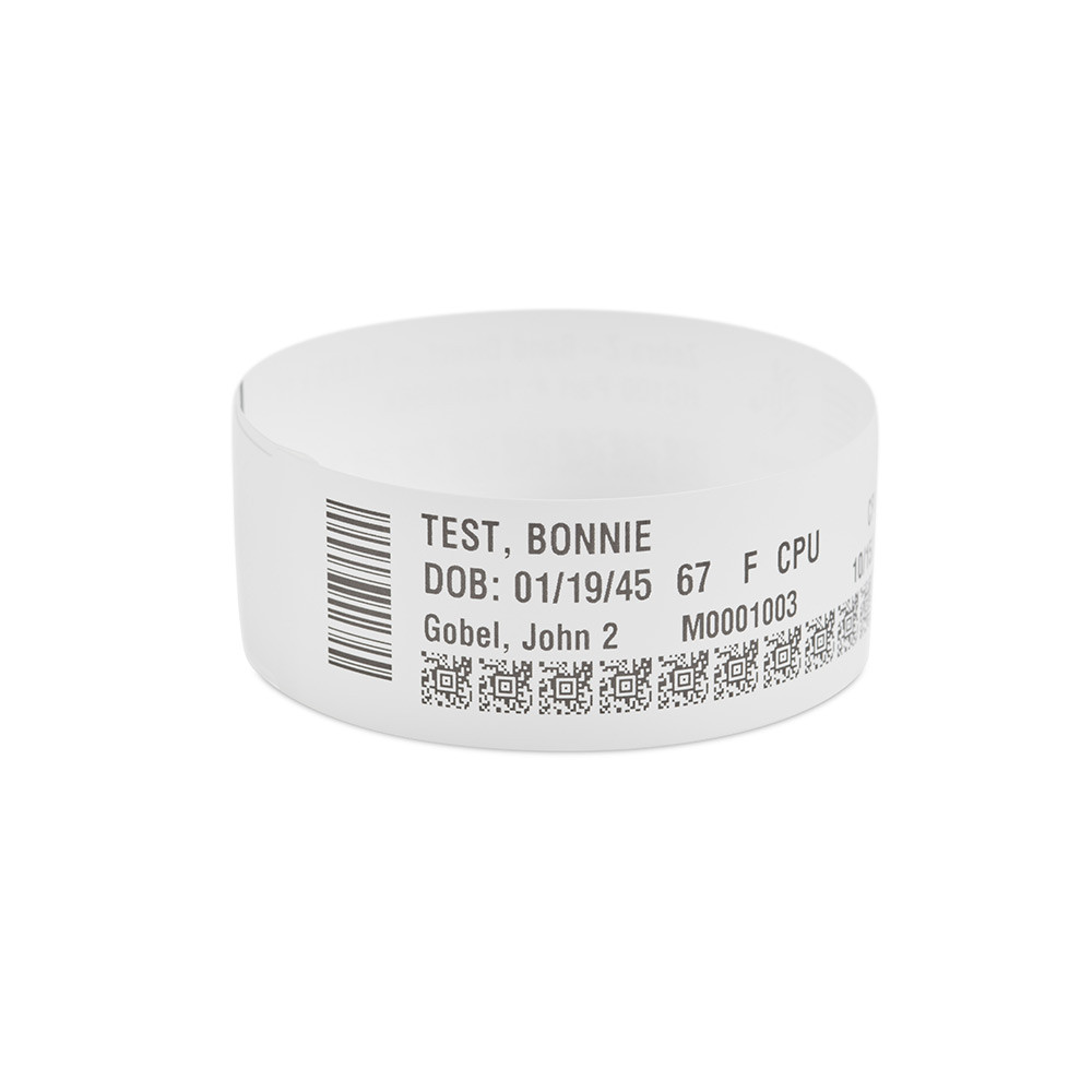Zebra 1.19" x 11" Z-Band Direct Wristband (Case)