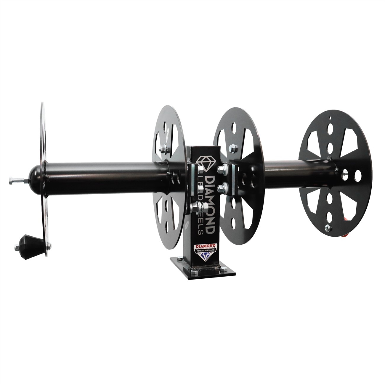 Diamond Lead Reels DLRFBSS12BLK Welding Lead Reel Heavy-Duty Side-By-Side