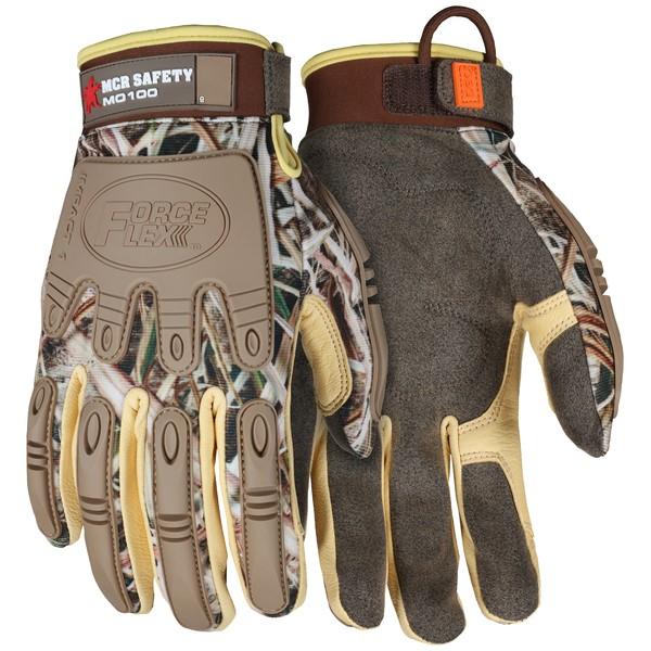 MCR Safety MCRMO100M Mechanics Gloves ForceFlex Synthetic Brown Premium Medium
