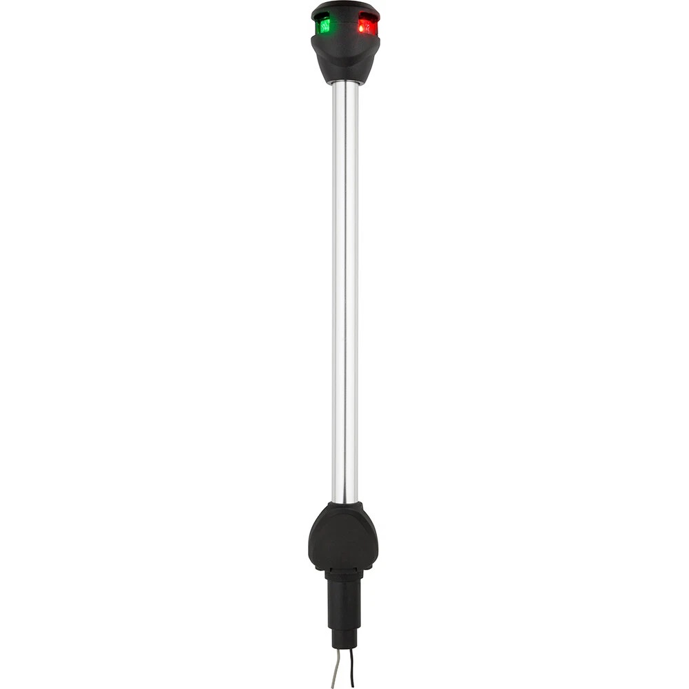 Attwood NV6LC2-14-7 LightArmor Bi-Color 14in Straight Locking Collar Pole 3-Pin LED with Task Light