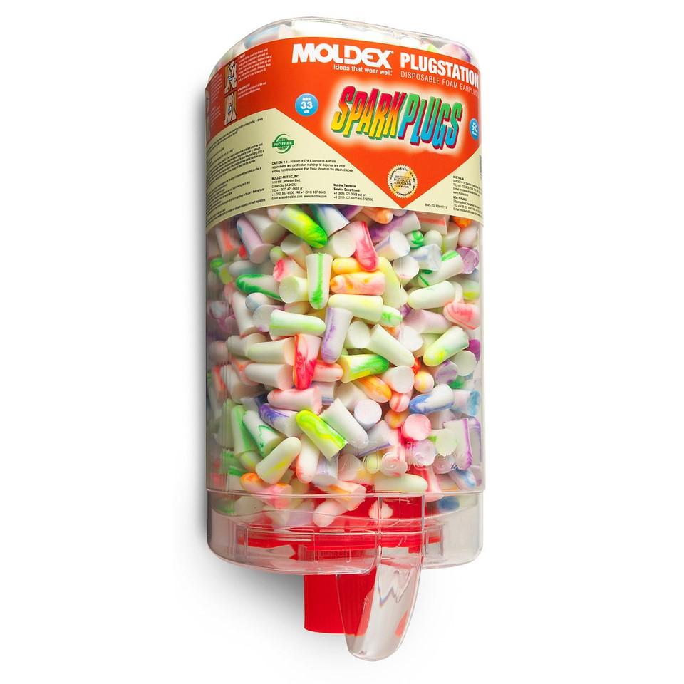Moldex MOX6645 Earplug Dispenser SparkPlugs Disposable Uncorded One Size