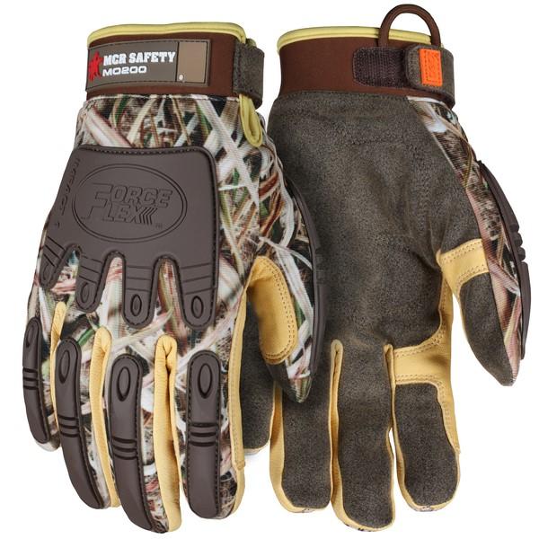 MCR Safety MCRMO200L Mechanics Gloves ForceFlex Synthetic Brown Premium Large