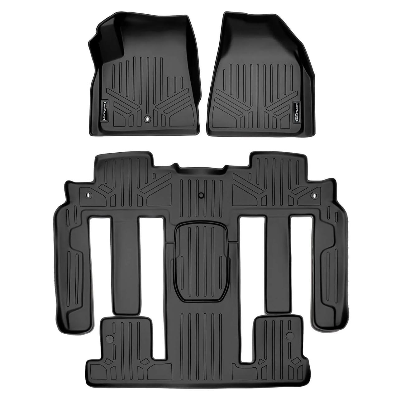 Smartliner Floor Liners Front/Rear 2009 – 2017 Traverse/Enclave/Acadia/Outlook with 2nd Row Bucket S