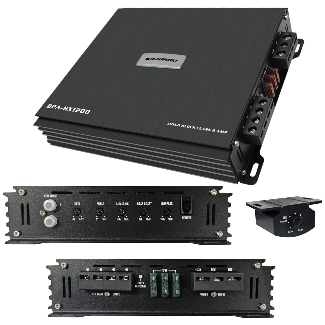 Blaupunkt HX-Series Monoblock D-Class Power Amplifier 1200 Watts RMS
