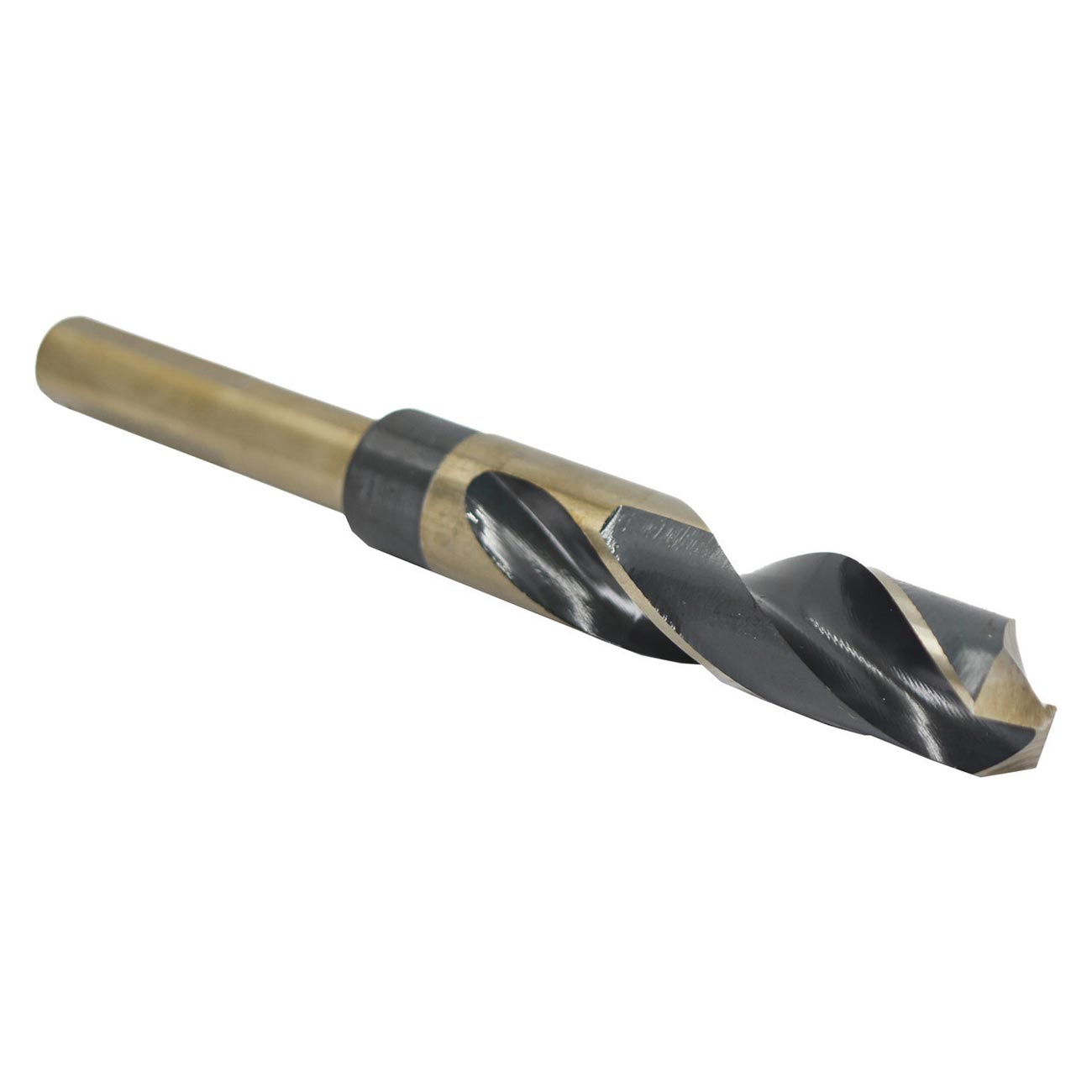 DRILL AMERICA 7/8" Reduced Shank HSS Black & Gold Contractor Drill Bit with 3-Flat Shank