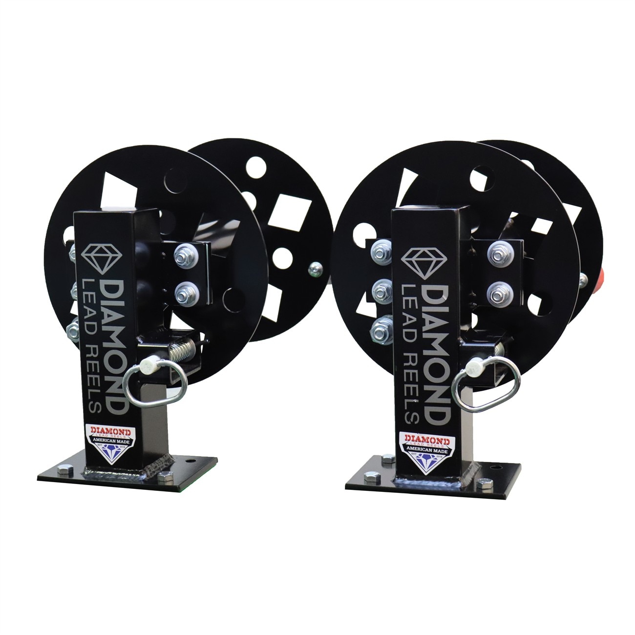 Diamond Lead Reels DLRFBS-SET10BLK Welding Lead Reel Steel Black Powder Coated
