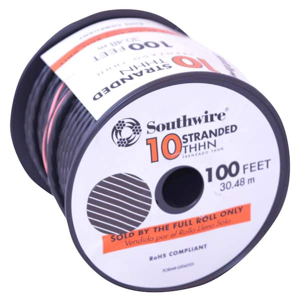Southwire Building Wire 10GA Black 100 22973284