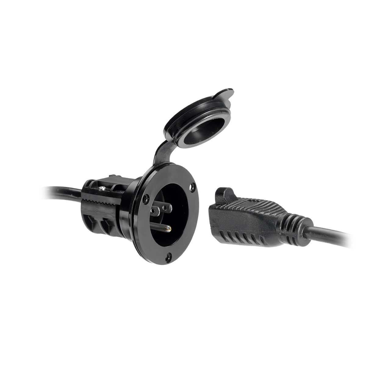 Minn Kota 1865111 MKR-21 AC Power Port Black - Bulk Pack