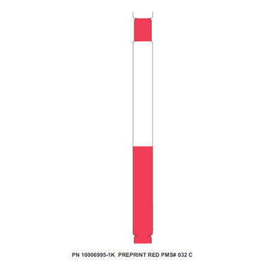 Zebra 1" x 11" Z-Band Direct Wristband (Red) (Case)