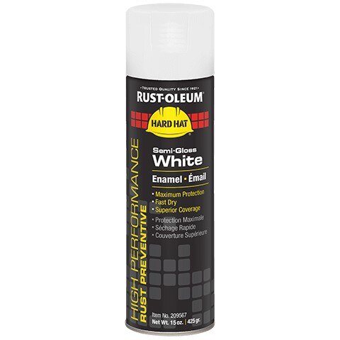 Rust-Oleum RSO209567 Spray Paint V2100 High Performance 15 oz White Semi-Gloss