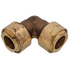 Mueller Refrigerant Line Fitting 3/8 AC Push Long Radius 90 Elbow